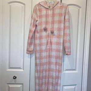 Pink and White Plaid Onesie